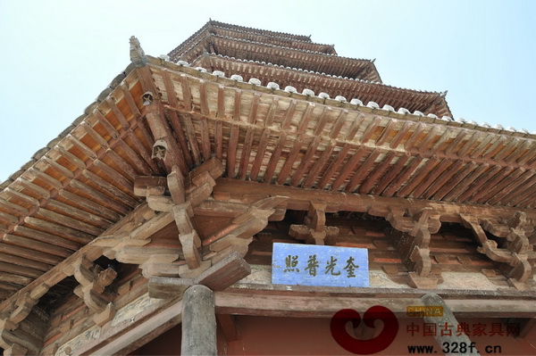 采用榫卯結構建造的山西應縣木塔 采用榫卯結構建造的山西應縣木塔