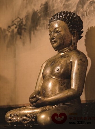 西藏銅瑜伽士坐像