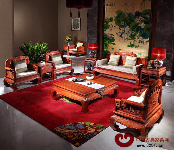 國壽紅木——東方意境沙發十件套 國壽紅木——東方意境沙發十件套