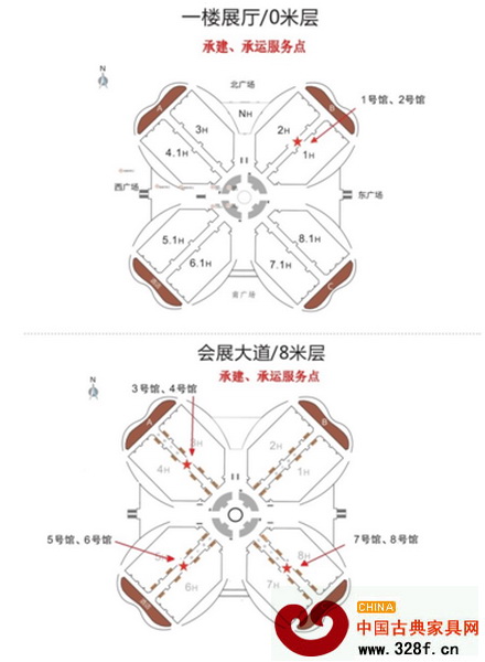 上海家具展大會(huì)主場(chǎng)承建、承運(yùn)服務(wù)點(diǎn)示意圖 上海家具展大會(huì)主場(chǎng)承建、承運(yùn)服務(wù)點(diǎn)示意圖