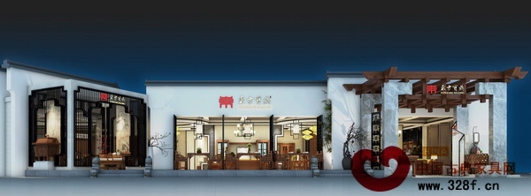 東方寶鼎東莞名家具展展廳外觀效果圖 東方寶鼎東莞名家具展展廳外觀效果圖