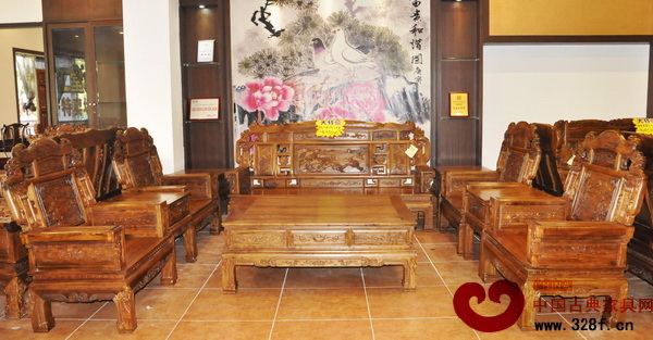 大匯堂特賣場——檀香五福沙發十件套