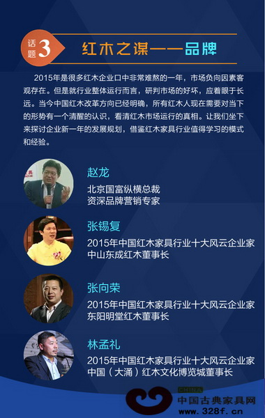 第三場論壇以“紅木之謀——品牌”為議題