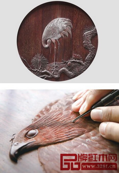 絲翎檀雕保留了中國(guó)工筆畫(huà)的精致、細(xì)膩、形神兼?zhèn)涞忍攸c(diǎn)的同時(shí),也通過(guò)產(chǎn)生不同的肌理效果與光影層次感,達(dá)到“工寫(xiě)相諧、收放有度、氣韻生動(dòng)”的純美境界,產(chǎn)生一種全新的視覺(jué)沖擊及觸感 絲翎檀雕保留了中國(guó)工筆畫(huà)的精致、細(xì)膩、形神兼?zhèn)涞忍攸c(diǎn)的同時(shí),也通過(guò)產(chǎn)生不同的肌理效果與光影層次感,達(dá)到“工寫(xiě)相諧、收放有度、氣韻生動(dòng)”的純美境界,產(chǎn)生一種全新的視覺(jué)沖擊及觸感