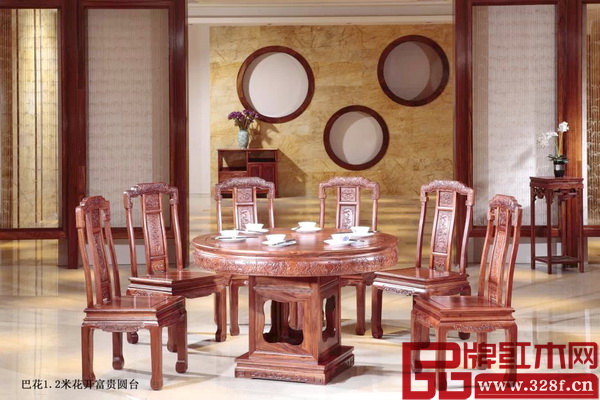 香山桃源巴花精品——《花開富貴圓臺》 香山桃源巴花精品——《花開富貴圓臺》