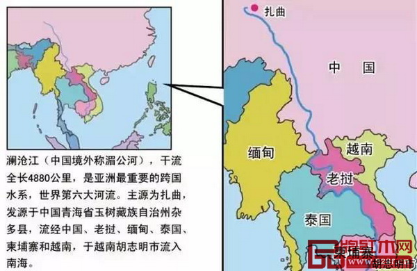 湄公河流經中國、老撾、緬甸、泰國、柬埔寨和越南 湄公河流經中國、老撾、緬甸、泰國、柬埔寨和越南