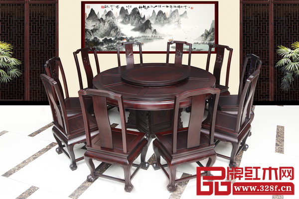 恒達木業——《東非酸枝國色天香B158圓臺》
