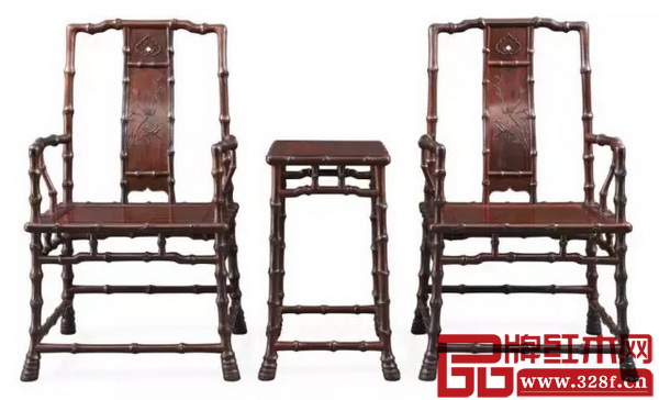 中國傳統(tǒng)工藝大師、泰和園董事長邵湘文作品《當(dāng)代君子竹節(jié)椅》
