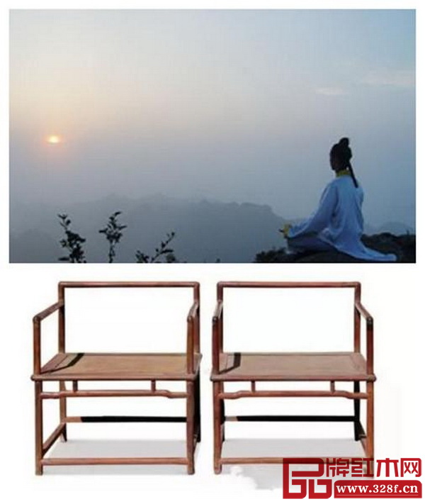 紅木家具蘊含中國哲學思想，比如典型的禪椅等，以“無”為“有”，以“簡”刪“繁”，這些都來自莊禪之道