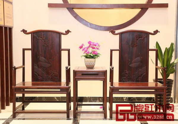 偉明軒紅木參評作品《微凹黃檀·會客椅》 偉明軒紅木參評作品《微凹黃檀·會客椅》