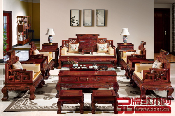 集古韻今(大不同)《大紅酸枝·大卷書沙發》 集古韻今(大不同)《大紅酸枝·大卷書沙發》