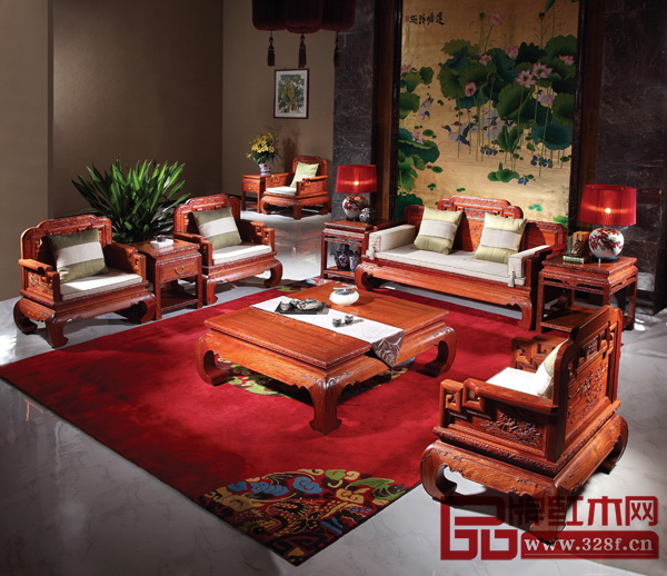 國壽紅木《緬甸花梨·東方意境沙發》 國壽紅木《緬甸花梨·東方意境沙發》