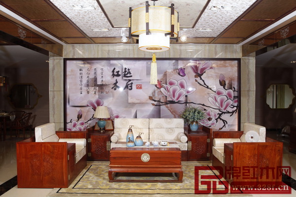 越府紅木——龍行天下沙發 