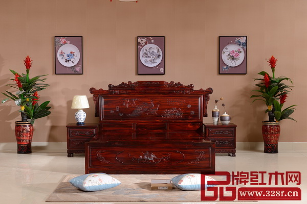 富雅紅木財源滾滾大床