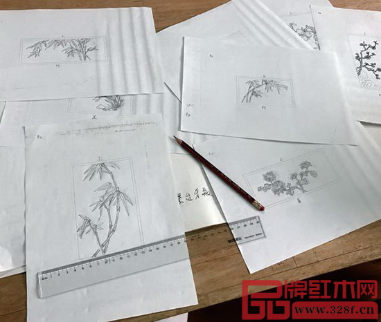 手繪雕刻紋飾，為家具增添韻味