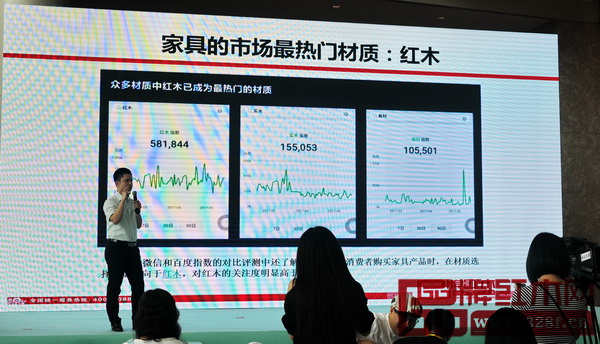 全聯(lián)藝術(shù)紅木家具專業(yè)委員會(huì)執(zhí)行會(huì)長、弘木傳媒CEO林偉華指出,通過百度及微信指數(shù)的對比評測,新中式已經(jīng)成為當(dāng)前最熱門的家具風(fēng)格,同時(shí)在材質(zhì)選擇上更偏向于紅木 全聯(lián)藝術(shù)紅木家具專業(yè)委員會(huì)執(zhí)行會(huì)長、弘木傳媒CEO林偉華指出,通過百度及微信指數(shù)的對比評測,新中式已經(jīng)成為當(dāng)前最熱門的家具風(fēng)格,同時(shí)在材質(zhì)選擇上更偏向于紅木