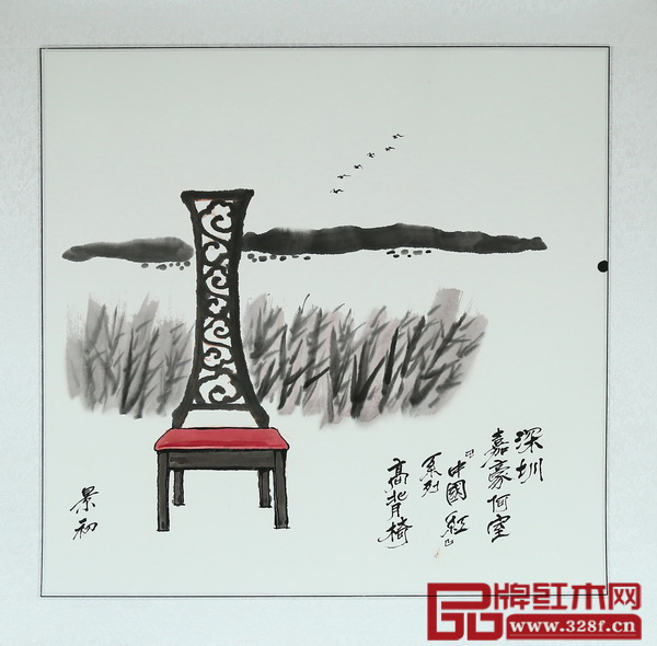 深圳嘉豪何室“中國紅”系列高背椅