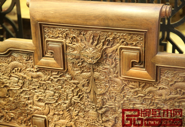 孔連紅木專利產品大紅酸枝《龍紋寶座》細節圖 孔連紅木專利產品大紅酸枝《龍紋寶座》細節圖