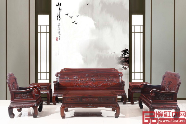木緣紅木·全新原創(chuàng)東非酸枝109沙發(fā)