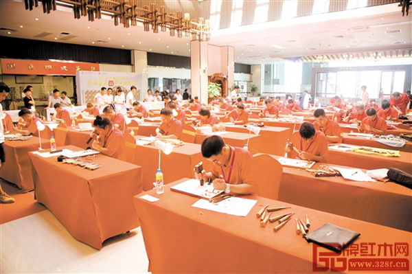 2017年中國技能大賽全國家具（紅木雕刻）職業技能競賽廣東江門分賽區選拔賽現場