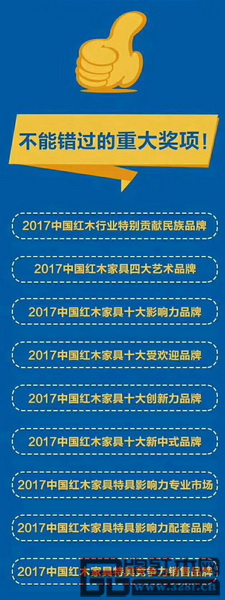 第八屆中國紅木家具品牌大會將設立19項大獎 第八屆中國紅木家具品牌大會將設立19項大獎