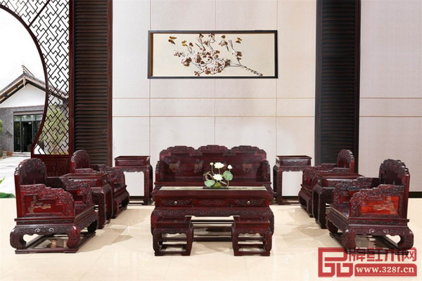 廣工坊紅木家具作品——《駿馬沙發》