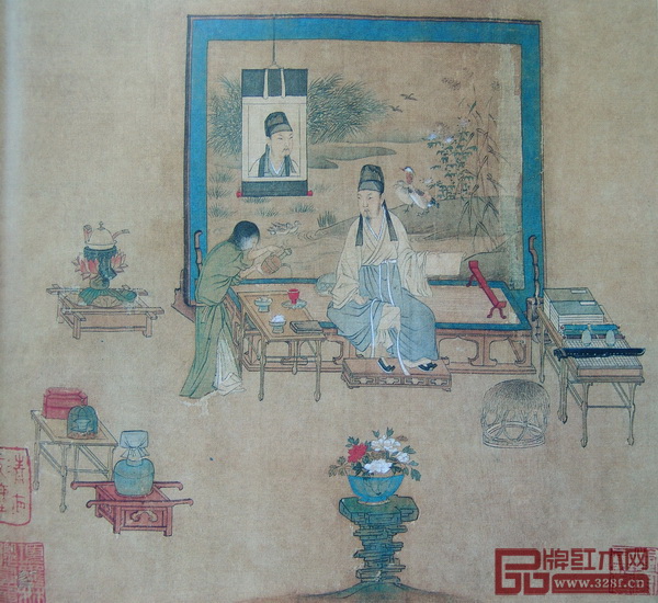 仇英的《臨宋人畫軸》