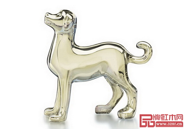 Baccarat犬形水晶雕塑_