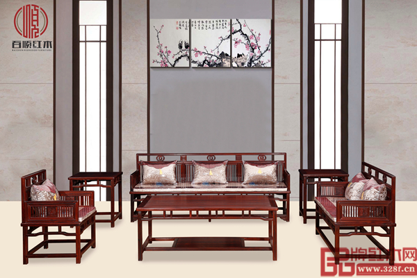 百順紅木獲獎產品《明韻沙發》展示圖 百順紅木獲獎產品《明韻沙發》展示圖
