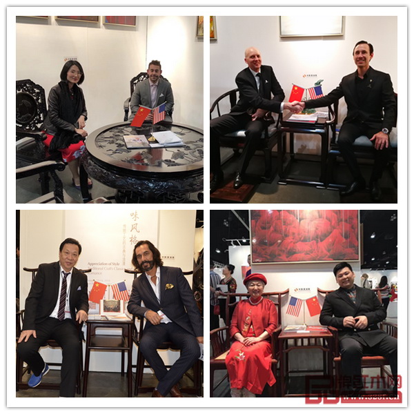 中國紅木家具企業組團亮相美國洛杉磯國際藝博會中國國家展,外國友人爭相試坐紅木家具 中國紅木家具企業組團亮相美國洛杉磯國際藝博會中國國家展,外國友人爭相試坐紅木家具