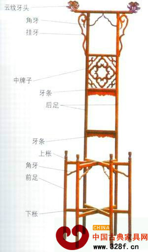 明 黃花梨盆架