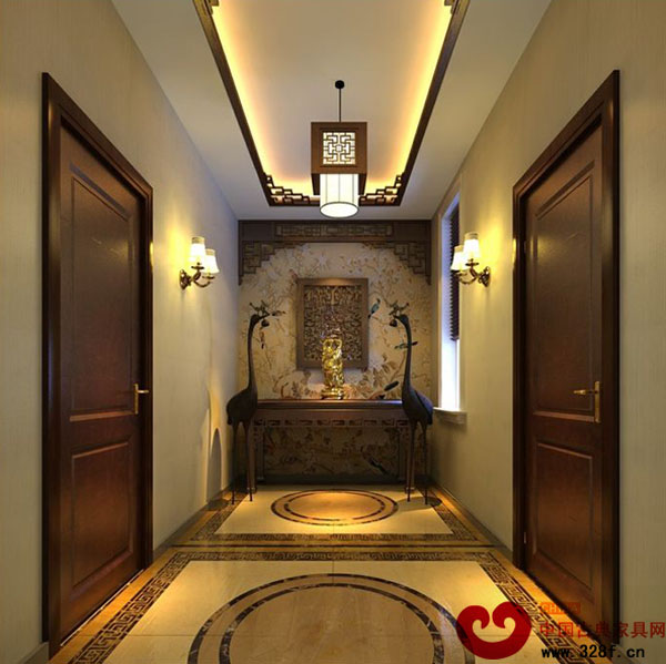 中式玄關(guān)設(shè)計(jì)效果圖