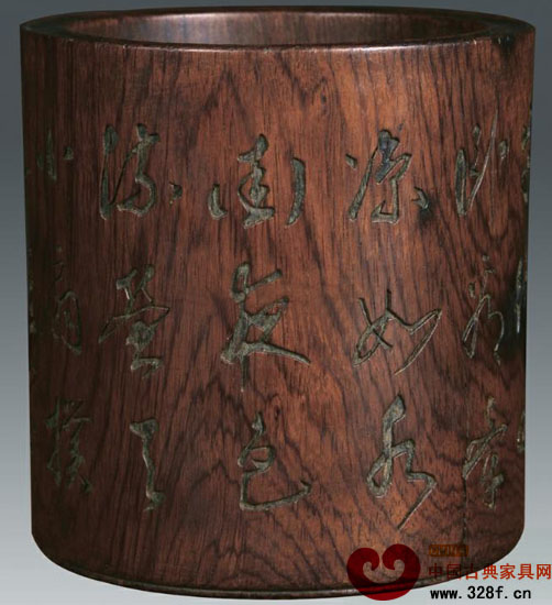 黃花梨筆筒