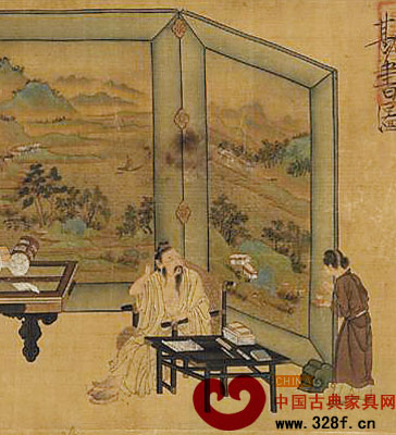 宋代《勘書圖》矮靠背的扶手椅被認為是明清玫瑰椅的前身