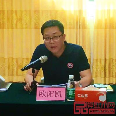 大涌鎮黨委委員歐陽凱主持會議