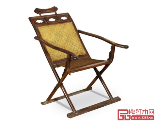  明黃花梨交椅式躺椅 長72cm；寬100cm；高100cm 2014秋季拍賣會——簡約與奢華－明清家具（夜場）