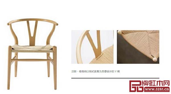 漢斯·維格納以明式家具為靈感設計的Y椅