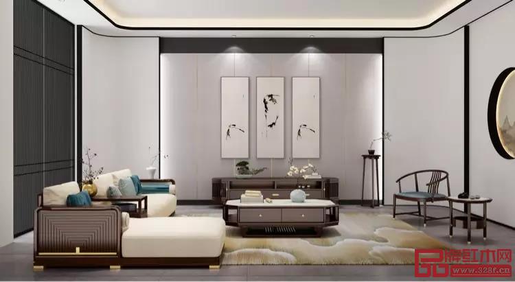 華行紅木·闊葉黃檀現(xiàn)代中式《錦時》系列家具