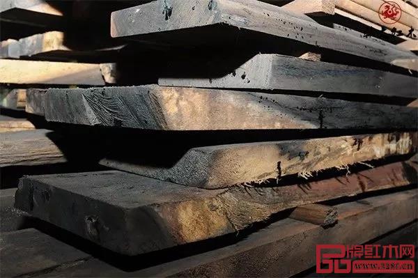 翰文紅木血檀木材脫脂后