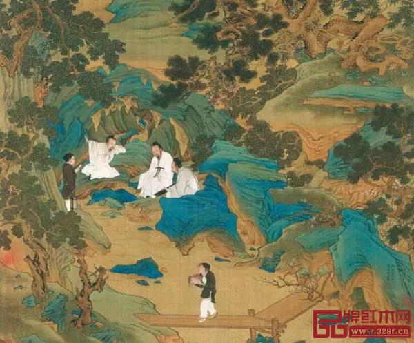 《桃源仙境圖》局部 《桃源仙境圖》局部
