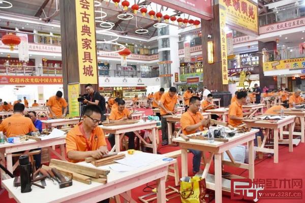 2018年中國技能大賽——全國家具制作職業(yè)技能競賽新會賽區(qū)現(xiàn)場