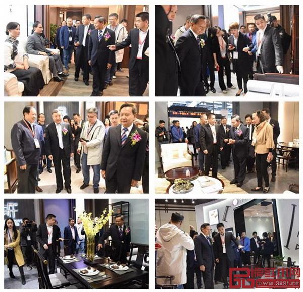 領導嘉賓參觀中山大涌展區的各參展企業(圖片來源:大涌發布) 領導嘉賓參觀中山大涌展區的各參展企業(圖片來源:大涌發布)