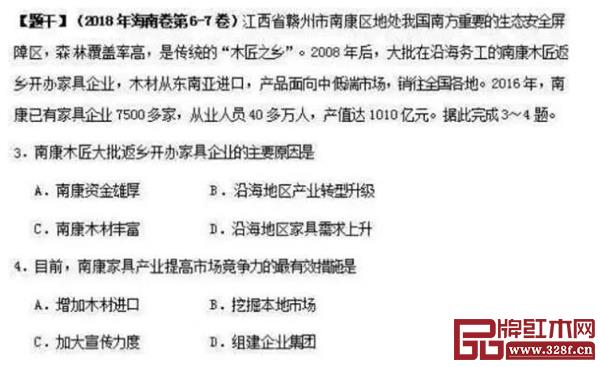 2018年全國統一高考地理(海南卷)截圖 2018年全國統一高考地理(海南卷)截圖