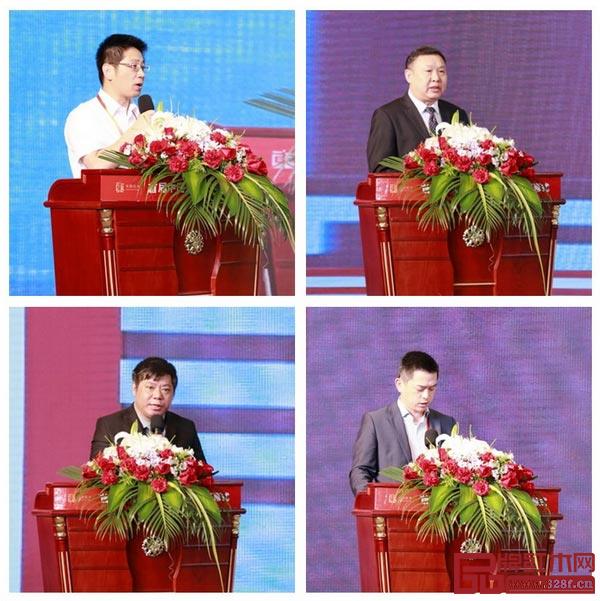 東陽市委副書記、市長姚激揚(上左),亞洲家具聯合會會長、中國家具協會理事長徐祥楠(上右),泰國家具協會副理事長Jirawat Tangkijngamwong(下左)和復星集團總裁助理郭慶(下右)先后為大會致辭 東陽市委副書記、市長姚激揚(上左),亞洲家具聯合會會長、中國家具協會理事長徐祥楠(上右),泰國家具協會副理事長Jirawat Tangkijngamwong(下左)和復星集團總裁助理郭慶(下右)先后為大會致辭