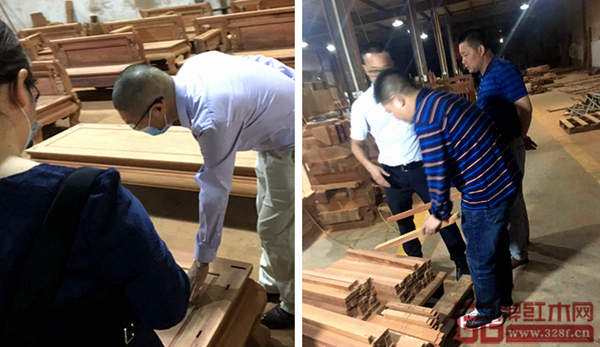 雅仕軒的客戶在工廠零距離接觸紅木家具原貌 雅仕軒的客戶在工廠零距離接觸紅木家具原貌