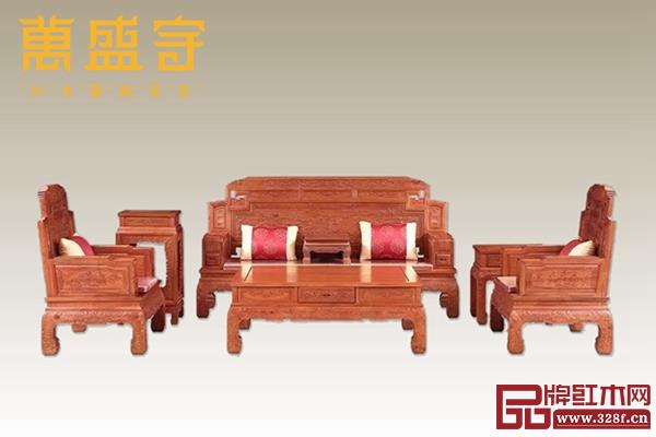 緬甸花梨沙發(fā)、餐臺、電視柜等15件套低至68800元