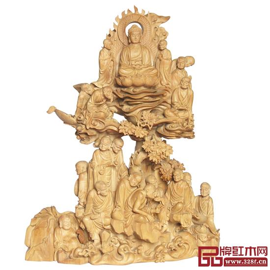 林慶財大師木雕作品——檀香木雕《十八羅漢》 林慶財大師木雕作品——檀香木雕《十八羅漢》