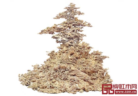 林慶財大師木雕作品——檀香木雕《百鳥朝鳳》 林慶財大師木雕作品——檀香木雕《百鳥朝鳳》