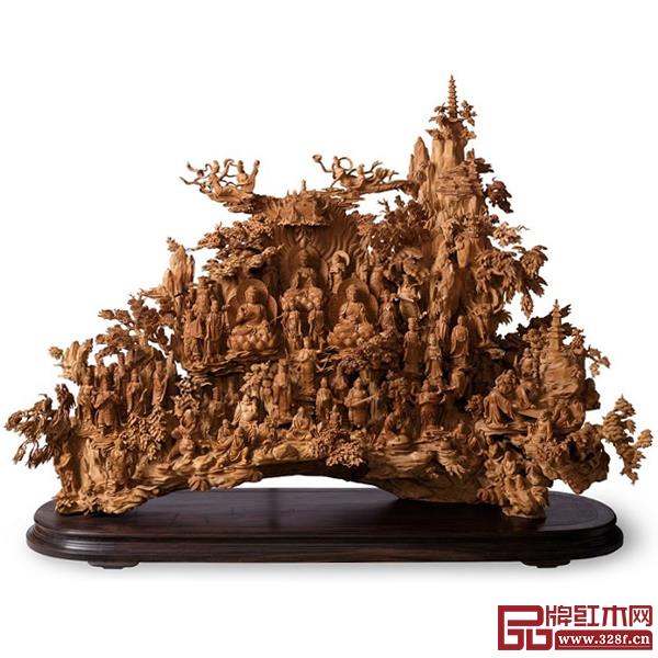 林慶財大師木雕作品——檀香木雕《群仙聚會》 林慶財大師木雕作品——檀香木雕《群仙聚會》