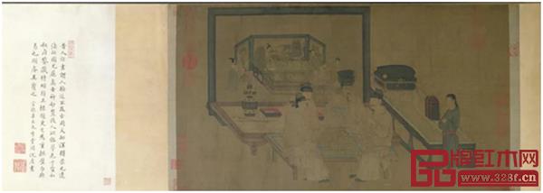 五代周文矩《重屏會棋圖》 五代周文矩《重屏會棋圖》